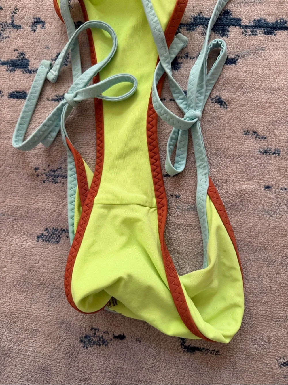 Aerie Triangle Matching Bikini Set in Glow Bug XS